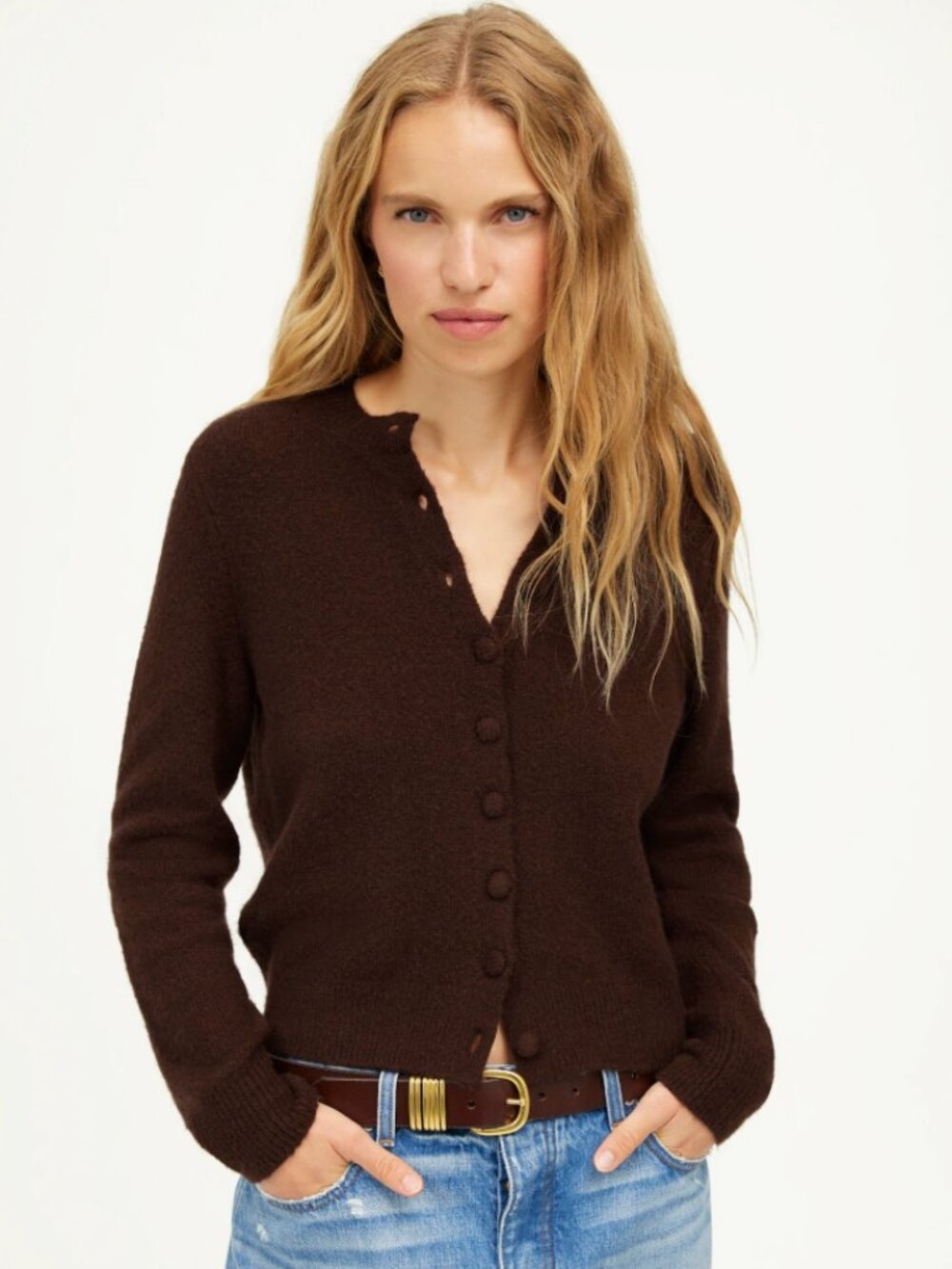 Madewell Dark Brown Button-Up Cardigan